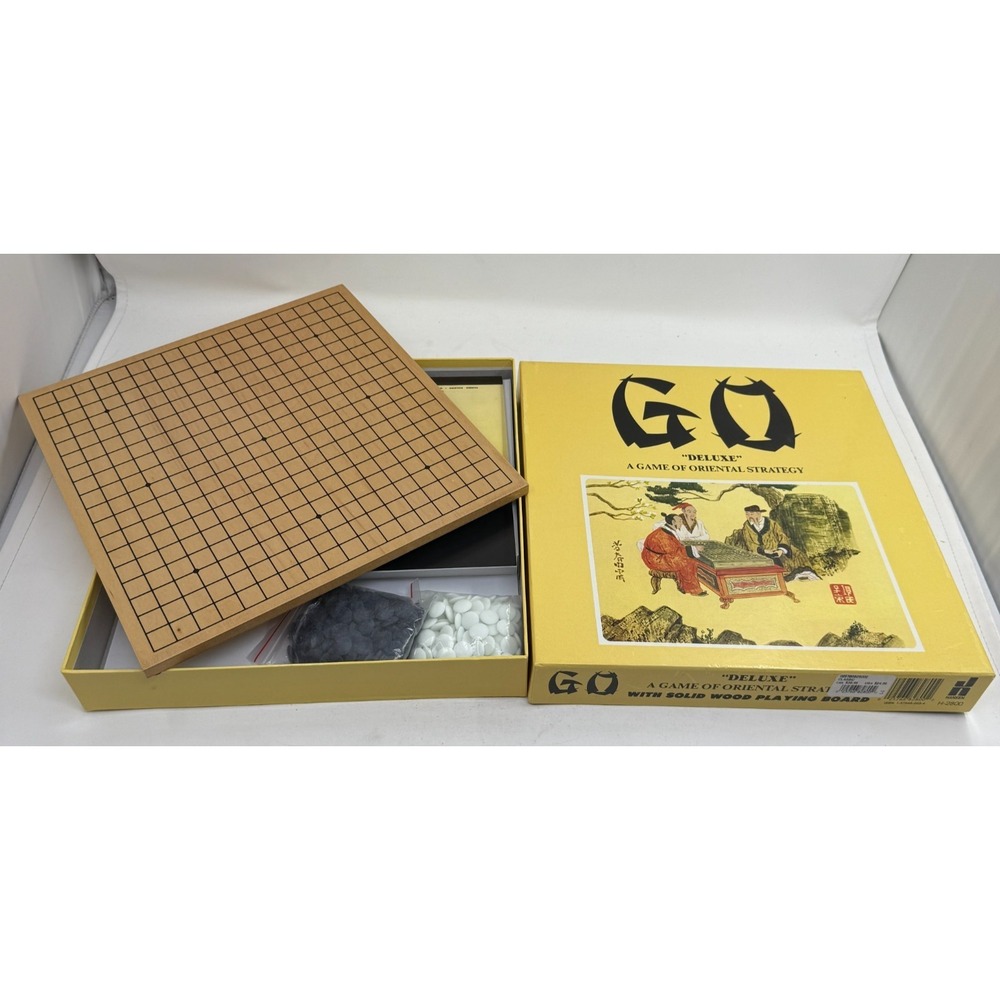 GO DELUXE Game of Oriental Strategy Wood Board, Brown, Medium (H-2800) NEW